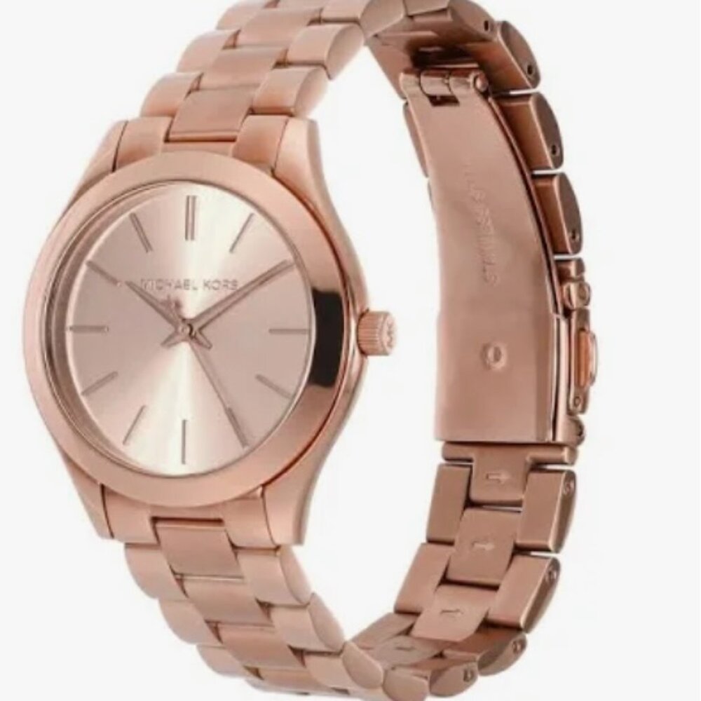 Brand New Michael Kors MK3513 Slim Runway Women's Rose Gold Bracelet NIB